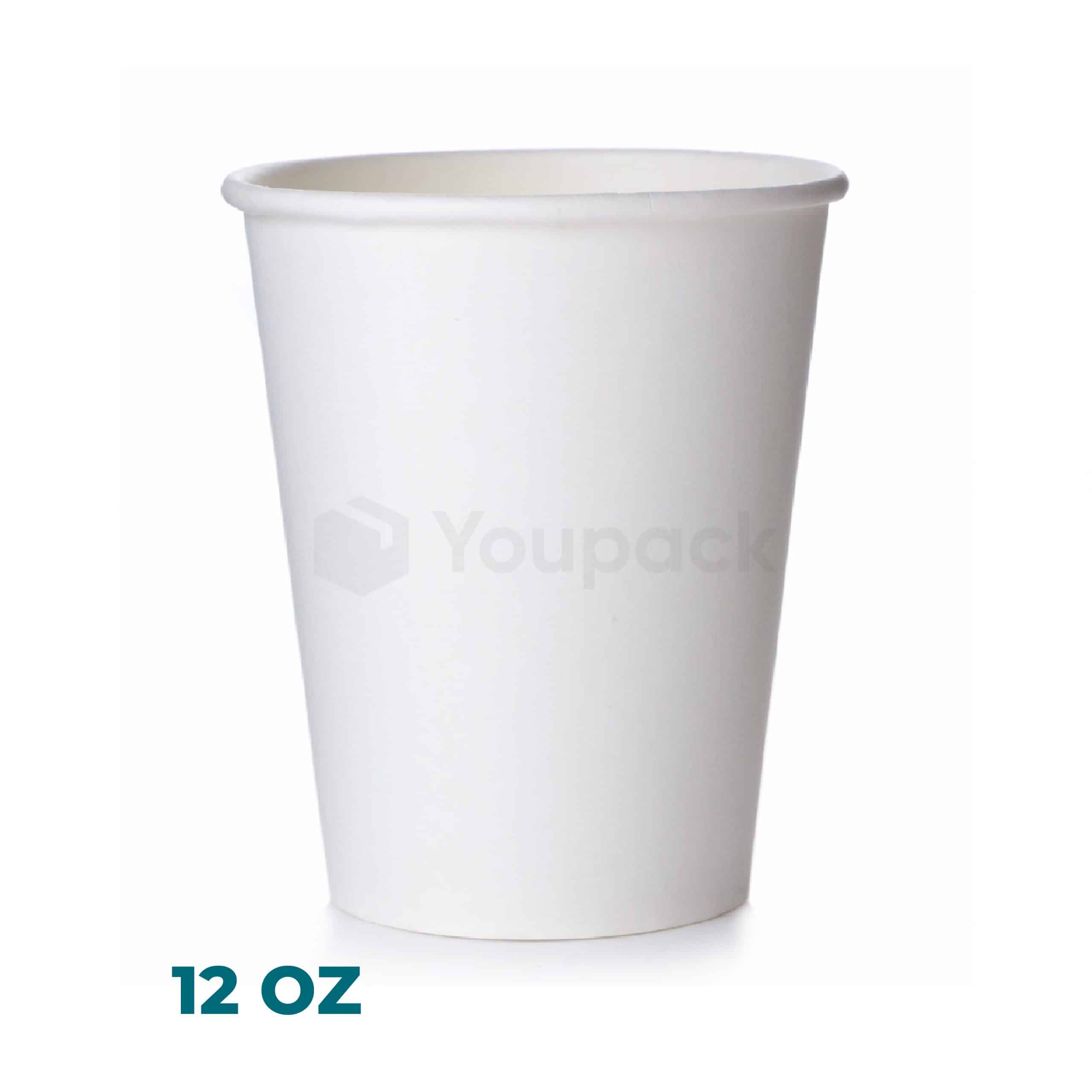 Gobelet carton blanc 25/30 cl - 12 oz, Emballages Ecologiques
