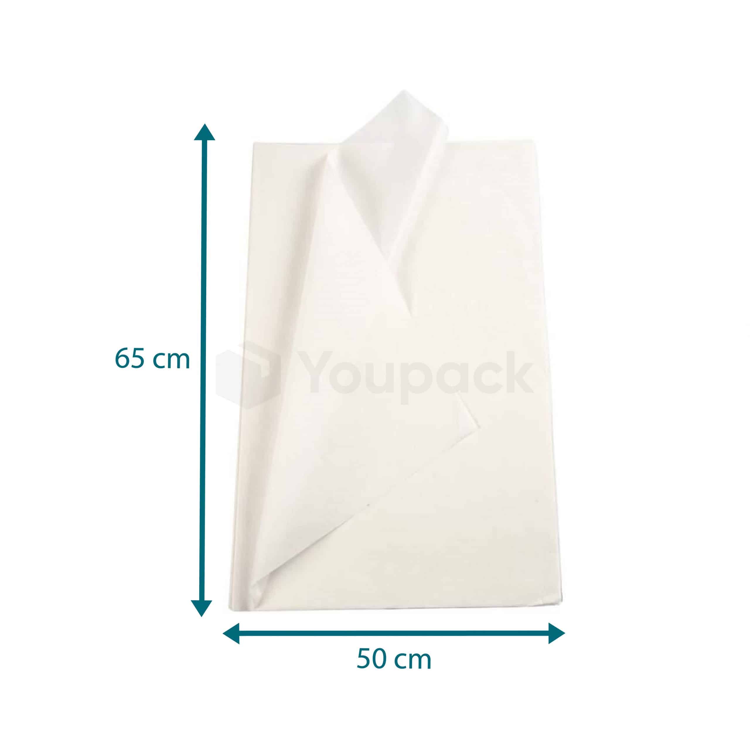 Papier de soie blanc en rame 65 x 100 cm pas cher