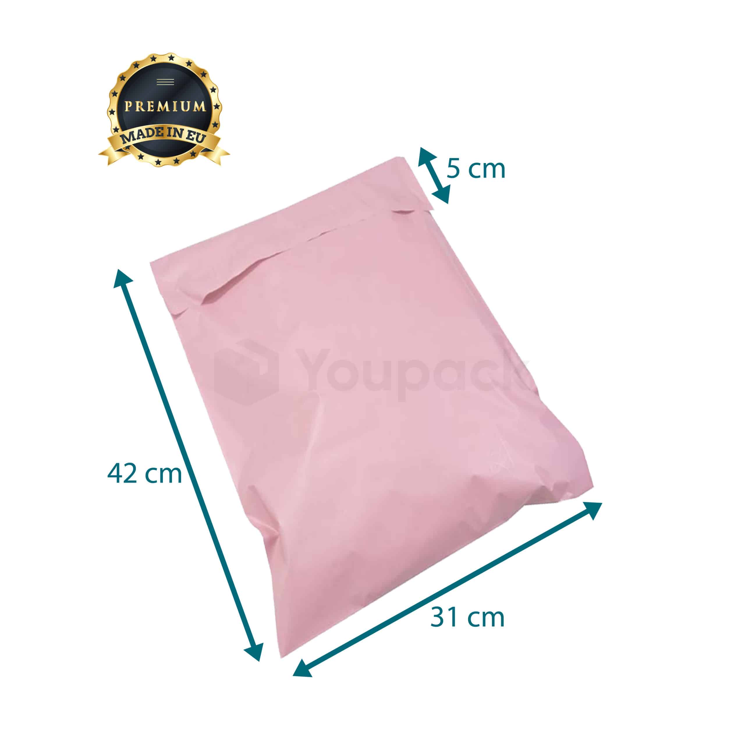25 x Enveloppe plastique A3 - 31 x 42 cm Rose / Sacs de boutique